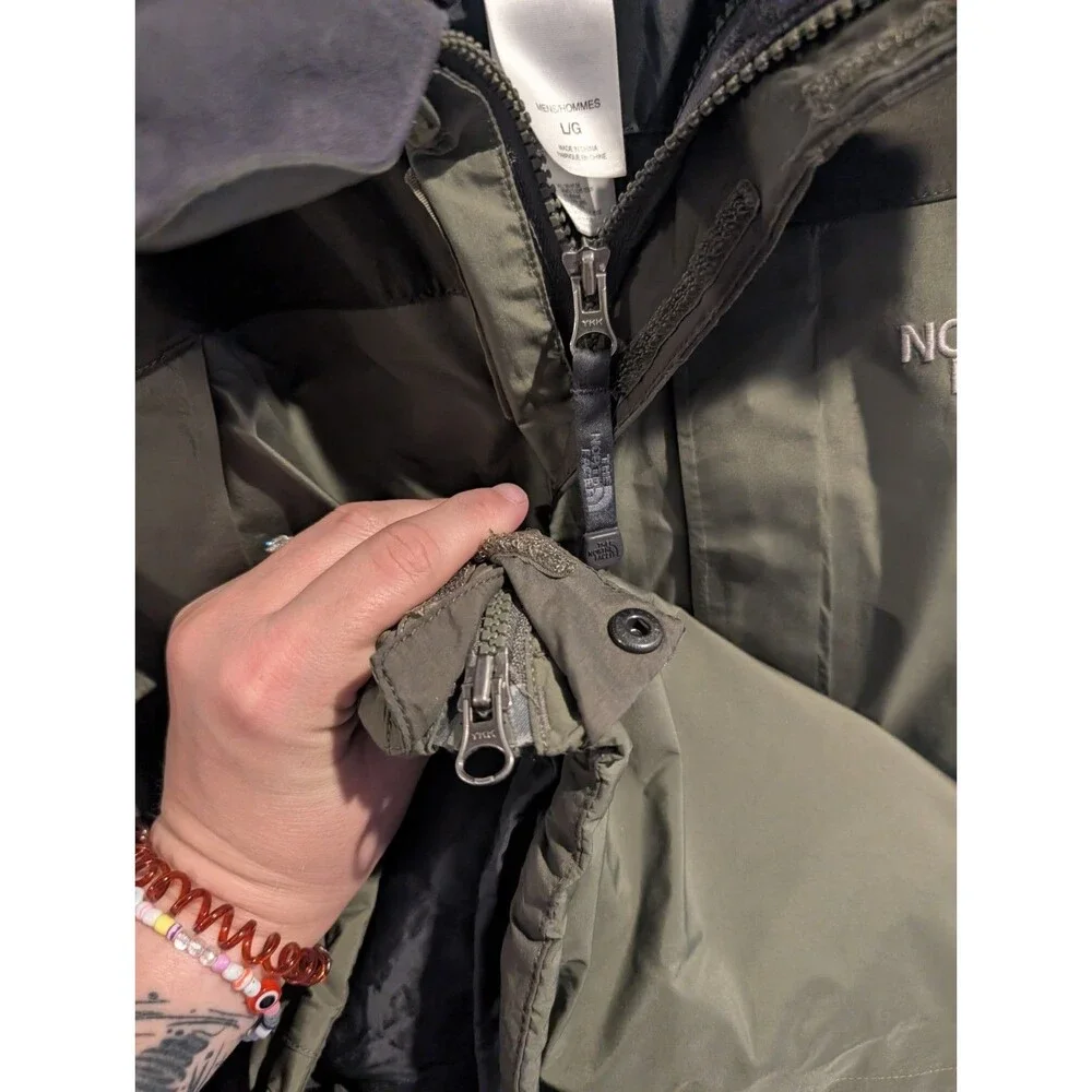 The North Face Mens L Summit Series Gore-Tex XCR Jacket Green Black Waterproof
